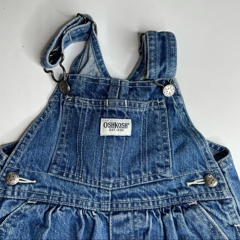 Vintage Osh Kosh Jean Shortalls Size 18m‎